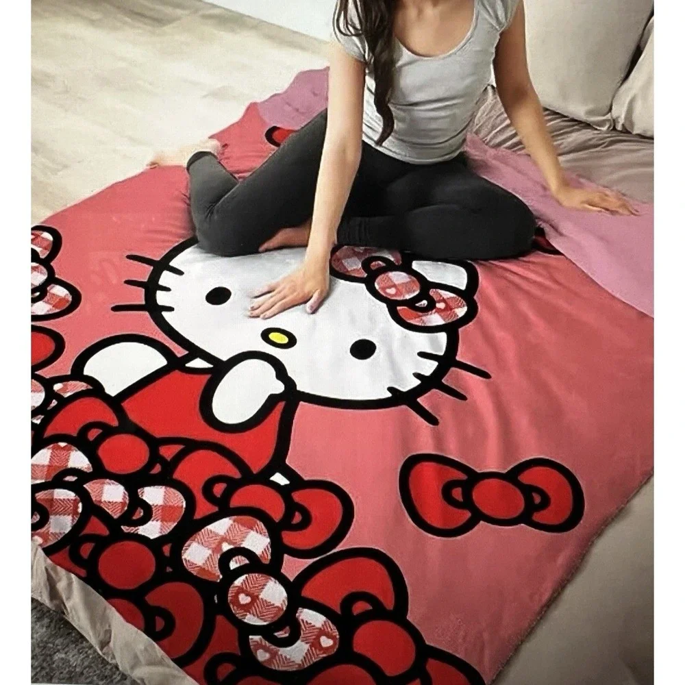 Hello Kitty Throw Country Bows Cloud Faux‎ Fur 50